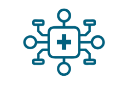 a-single-medical-cross-connected-by-thin-lines-to- 1